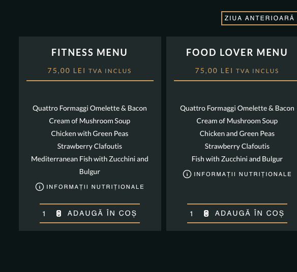 Customizable meal plans